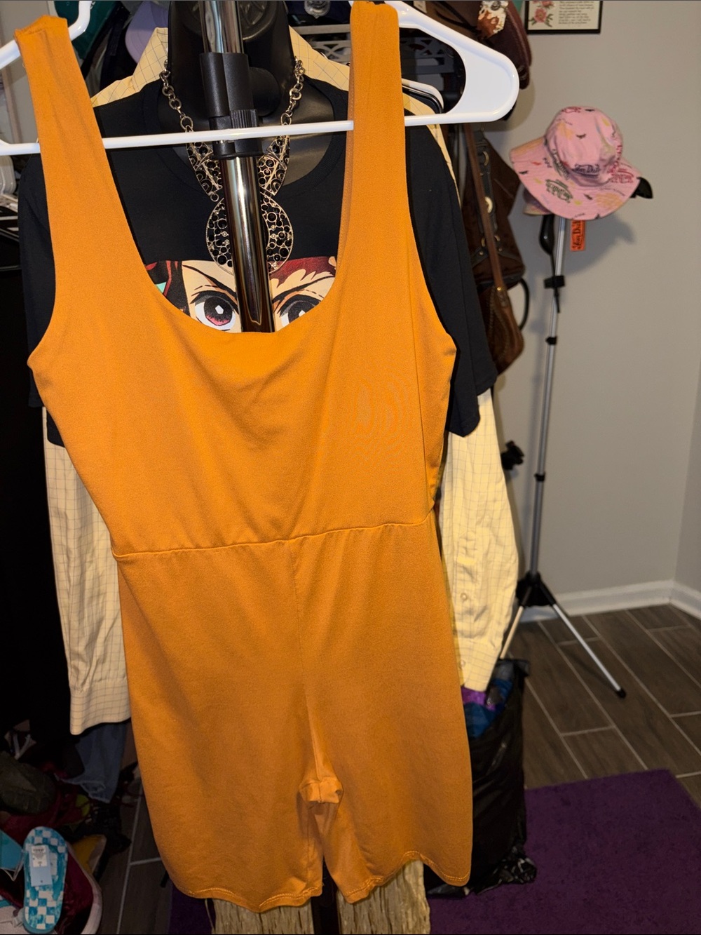 Mustard Yellow Sleeveless Romper Medium
